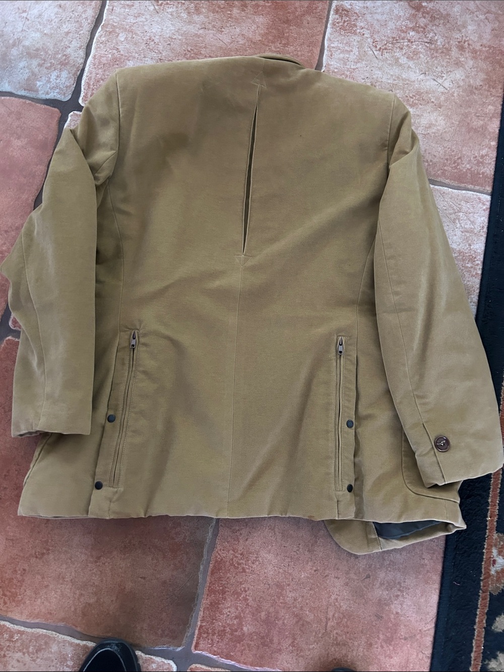 Barbour Men's Moleskin Endurance Tan Cotton Field Coat - Picture 3 of 7